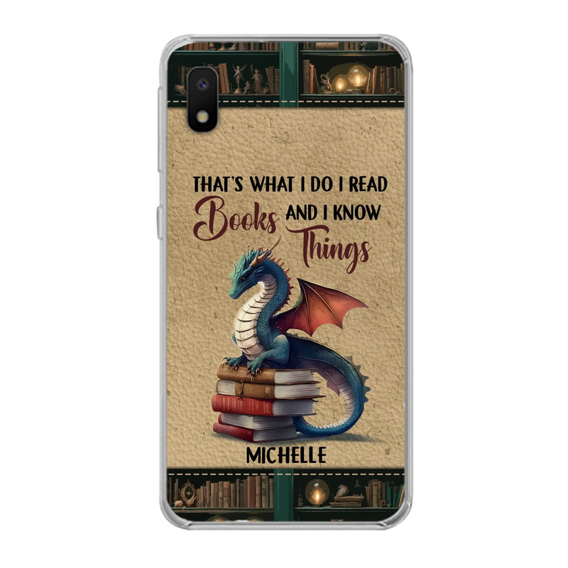 Custom Personalized Book Dragon Phone Case - Gift Idea For Book Lovers - In A World Of Bookworms Be A Book Dragon - Case For iPhone/ Samsung