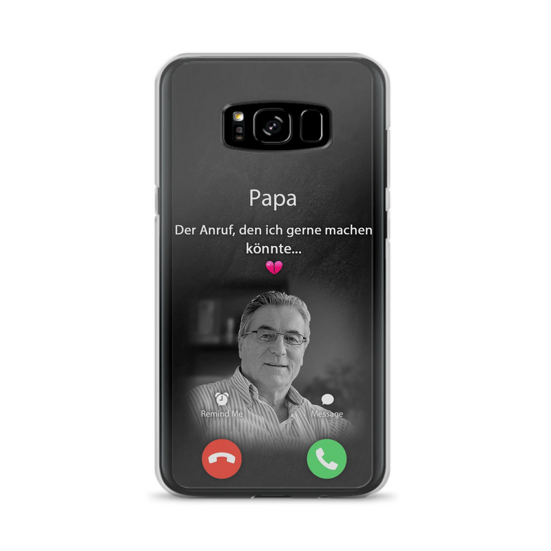 Personalisierte Handyhülle - Foto hochladen - Gedenkgeschenk für Mama/ Papa - Der Anruf, den ich gerne machen könnte - Handyhülle für iPhone/Samsung