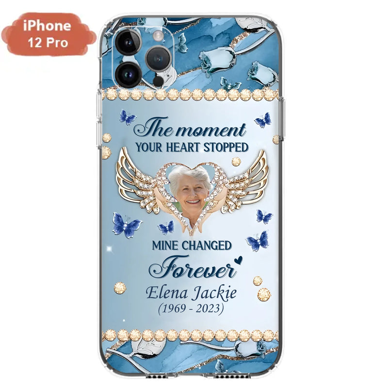 Personalized Memorial Phone Case - Memorial Gift Idea For Family - Case For iPhone/Samsung - The Moment Your Heart Stopped Mine Changed Forever