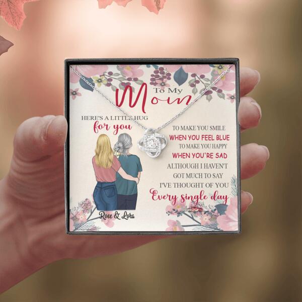 Personalized Message Card Alluring Beauty Love Knot Necklace Jewelry - Best Gift For Mother's Day
