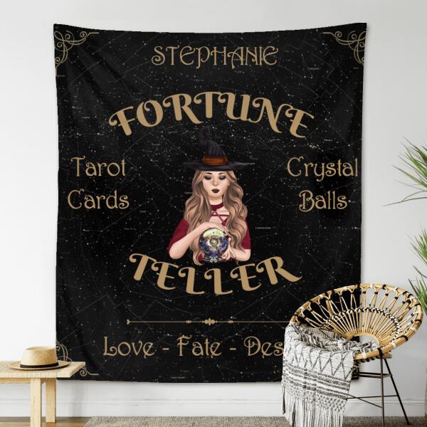 Personalized Tarot Reader Tapestry - Best Gift For Tarot Lovers - Love Fate Destiny