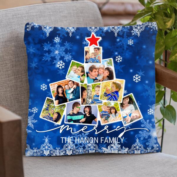 Personalized Christmas Family Tree Pillow Cover - Best Gift For The Whole Family