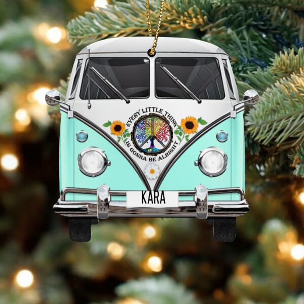 Personalized Car Ornament - Best Gift Idea For Christmas - Every Little Thing Is Gonna Be Alright