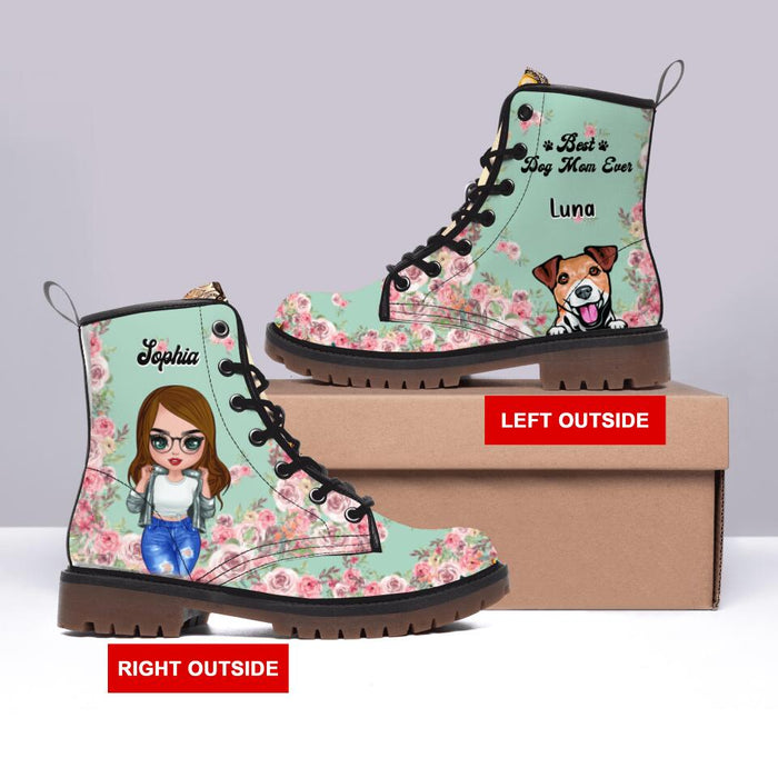 Personalized Dog Mom Martin Short Boots - Gift For Dog Lovers - Best Dog Mom Ever