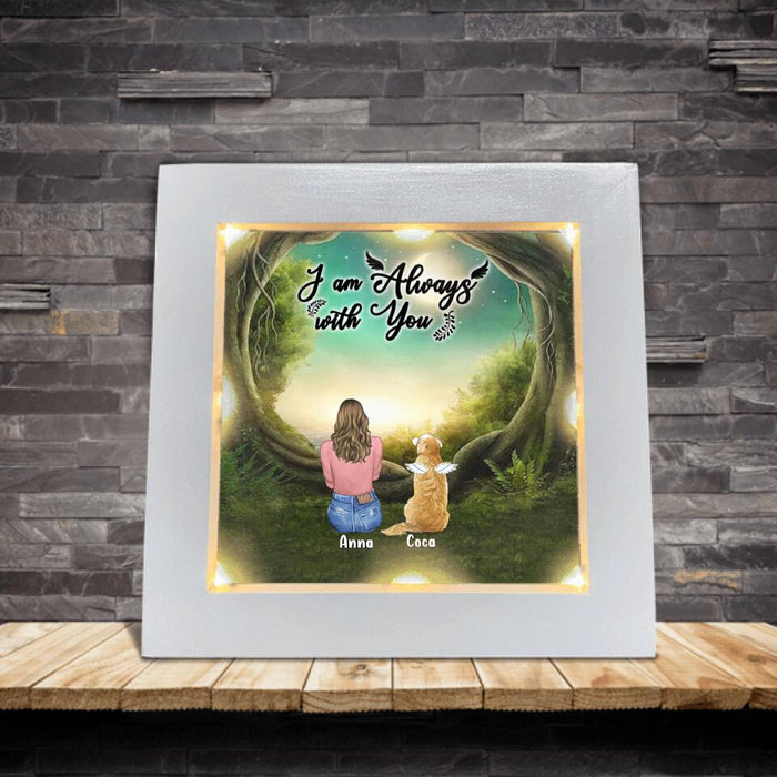 Personalized Mom & Dog/ Cat Frame with Led - Gift For Mother's Day/ Couple/ Pet Lovers - Forever In My Heart
