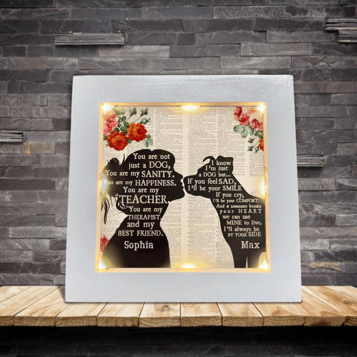 Personalized Dog Mom Frame With Led - Gift Idea For Dog Lovers - You Are Not Just A Dog