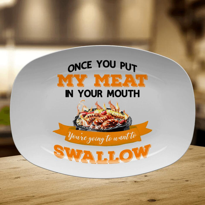 Personalized Camping Serving Platter - Gift Idea Camping Lovers - That's What I Do, I Drink, I Grill And I Know Things