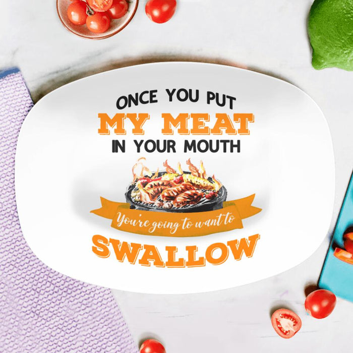 Personalized Camping Serving Platter - Gift Idea Camping Lovers - That's What I Do, I Drink, I Grill And I Know Things