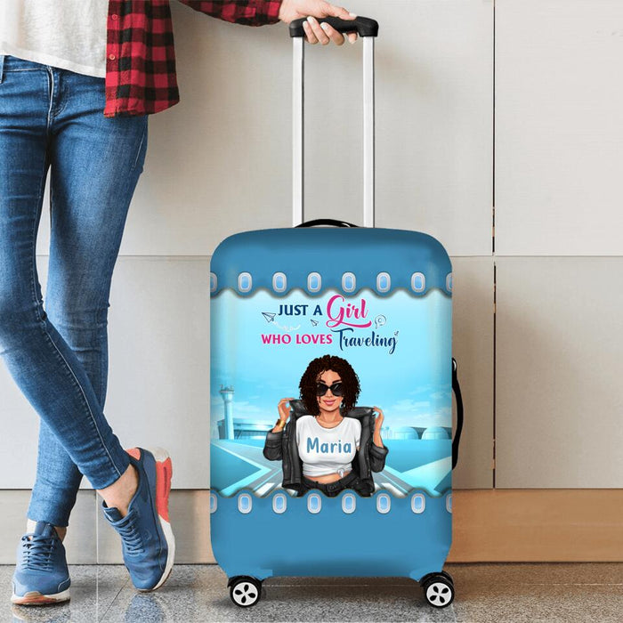 Personalized Catch Flights Not Feelings Suitcase Luggage Cover - Gift Idea For Bestie