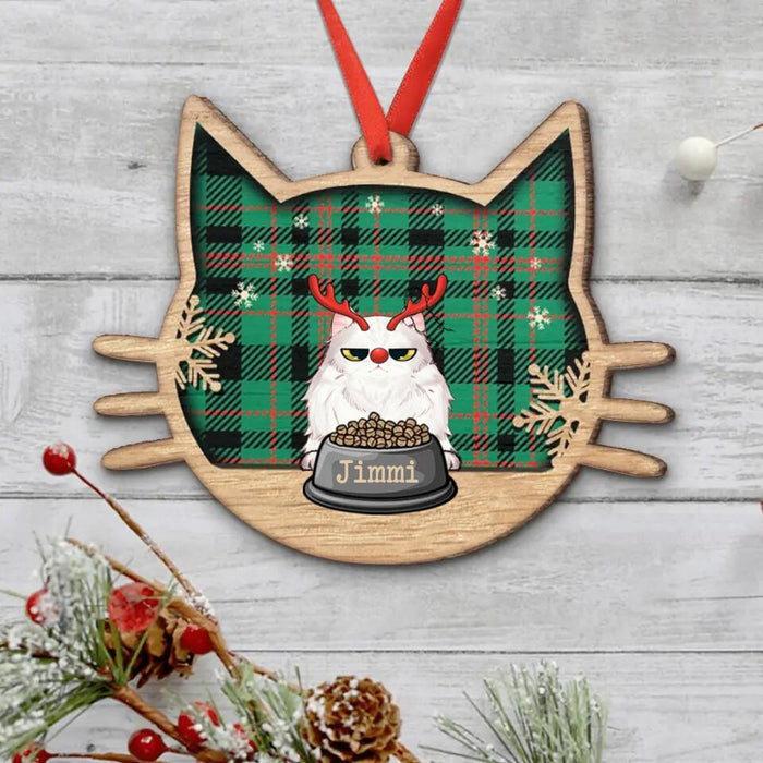 Personalized Happy Cat On Christmas Day Ornament - Christmas Gift Idea For Cat Lovers
