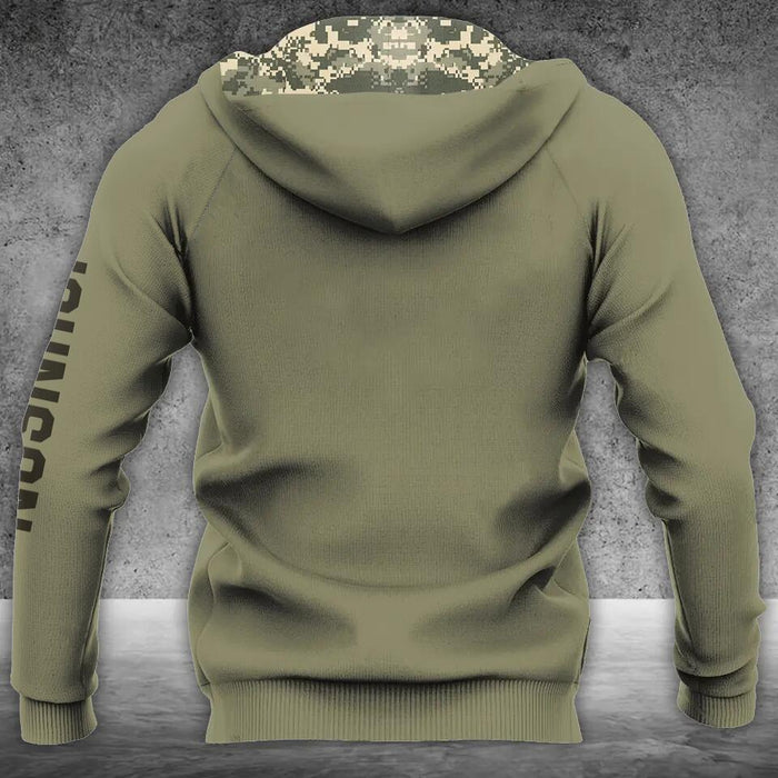 Personalized Veteran Double-Sided Printed Hoodie - Gift Idea For Veteran - I Was There Sometimes I Still Am