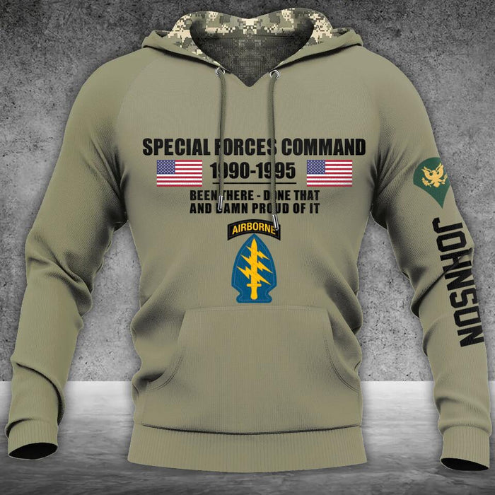 Personalized Veteran Double-Sided Printed Hoodie - Gift Idea For Veteran - Been There Done That And Damn Proud Of It