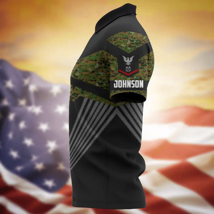Personalized Veteran All-Over Print Polo Shirt - Gift Idea For Veteran