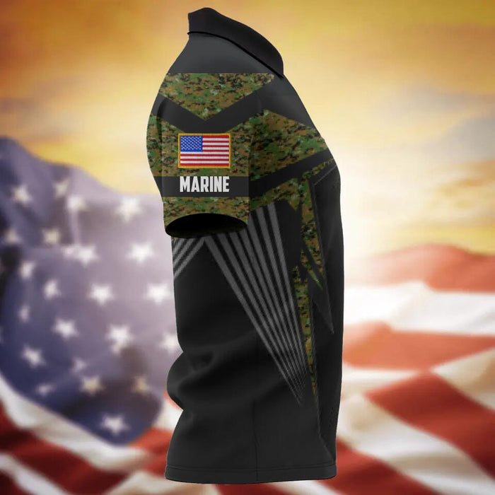 Personalized Veteran All-Over Print Polo Shirt - Gift Idea For Veteran