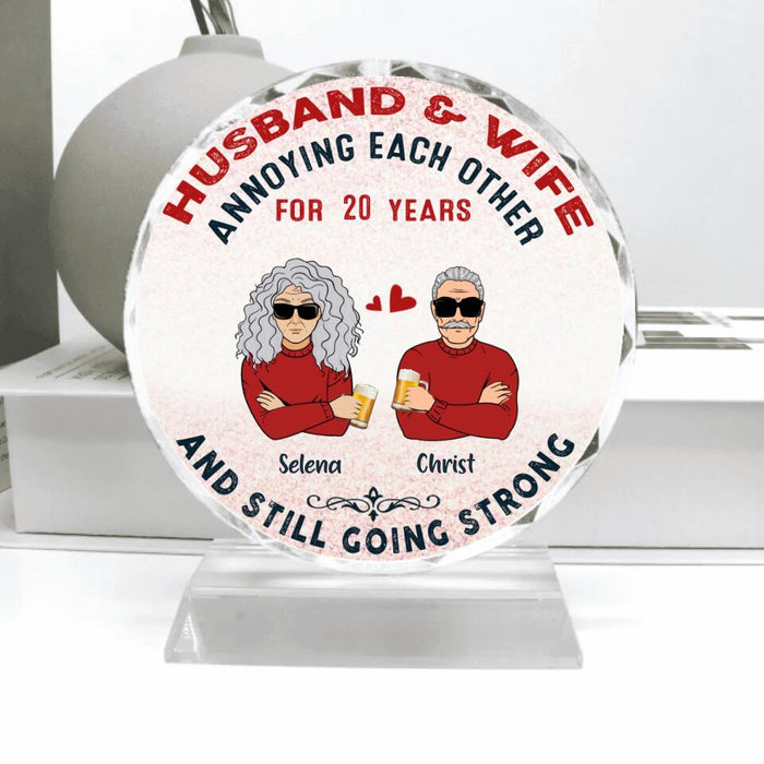 Personalized Annoying Each Other Married Couple Crystal Pendulum - Gift Idea For Couple - Husband & Wife Annoying Each Other For 20 Years