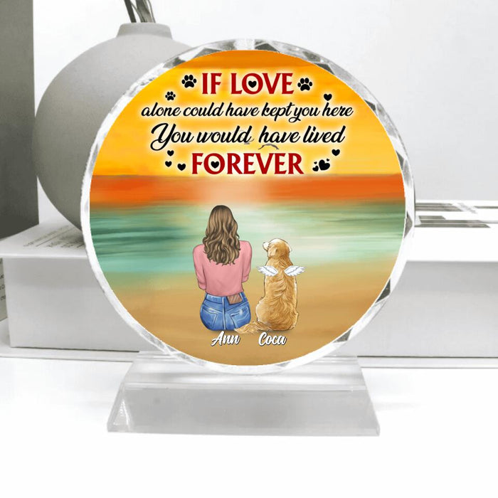 Personalized Memorial Pet Crystal Pendulum - Memorial Gift For Dog/Cat Lover - Man/Woman/Couple With Up to 4 Pets - Best Friends Are Never Forgotten