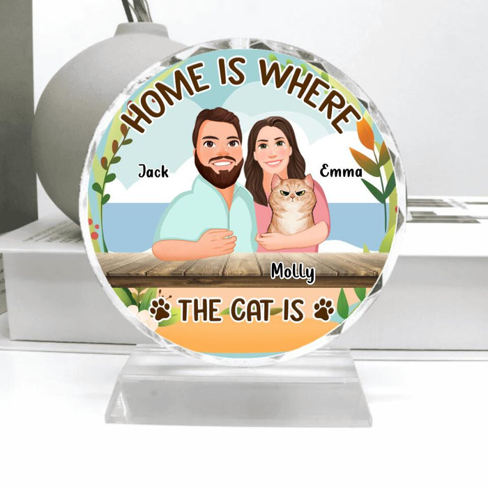 Personalized Cat Crystal Pendulum - Up to 6 Cats - Gift Idea For Cat Lovers - Home Is Where The Cats Are