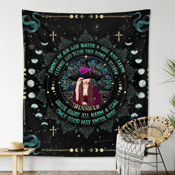 Personalized Wicca Tapestry - Only Good May Enter Here - Gift Idea For Halloween, Witch, Wicca Decor, Pagan Decor