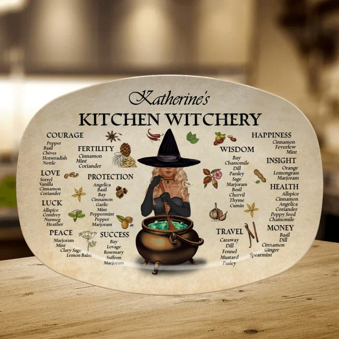 Custom Personalized Witch Serving Platter - Gift Idea For Friends/Sisters/Wiccan Decor/Pagan Decor -  Kitchen Witchery