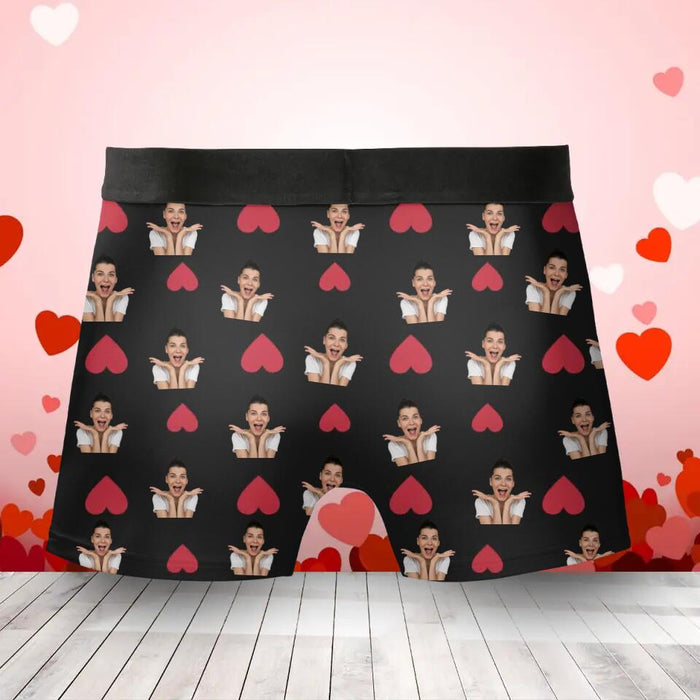 Personalized Men's Boxer Briefs - Upload Photo - Valentines Gift Idea For Men, Boyfriend, Husband - Property Of Girlfriend