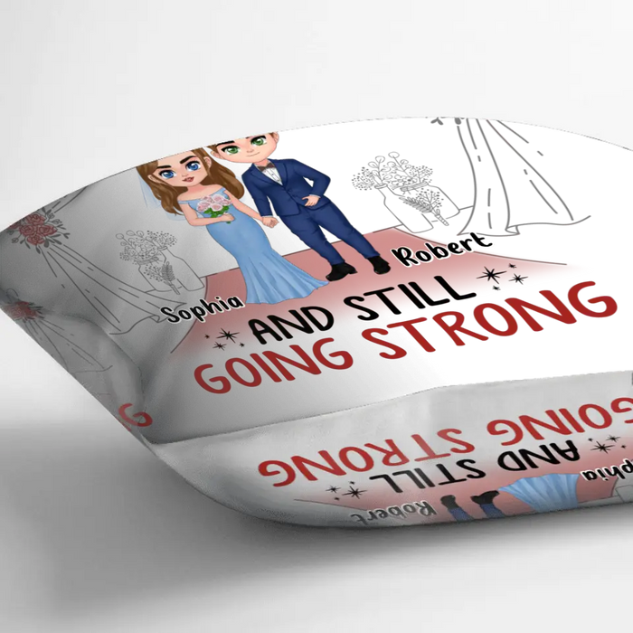 Personalized Chibi Couple Pillow Cover - Best Gift Idea For Couple/Husband/Father's Day - Annoying Each Other For 15 Years And Still Going Strong