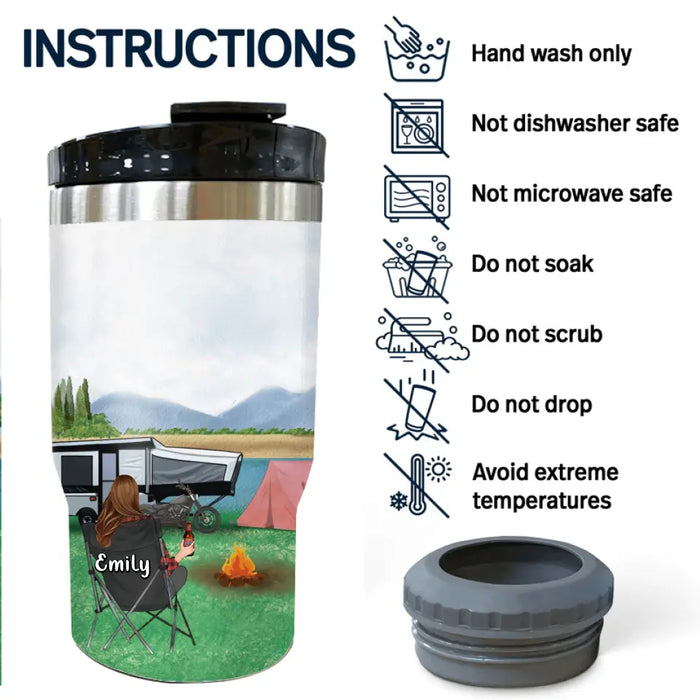 Personalized Camping 3 in 1 Can Cooler - Gift Idea for Camping Lovers - Life is Better Around The Campfire