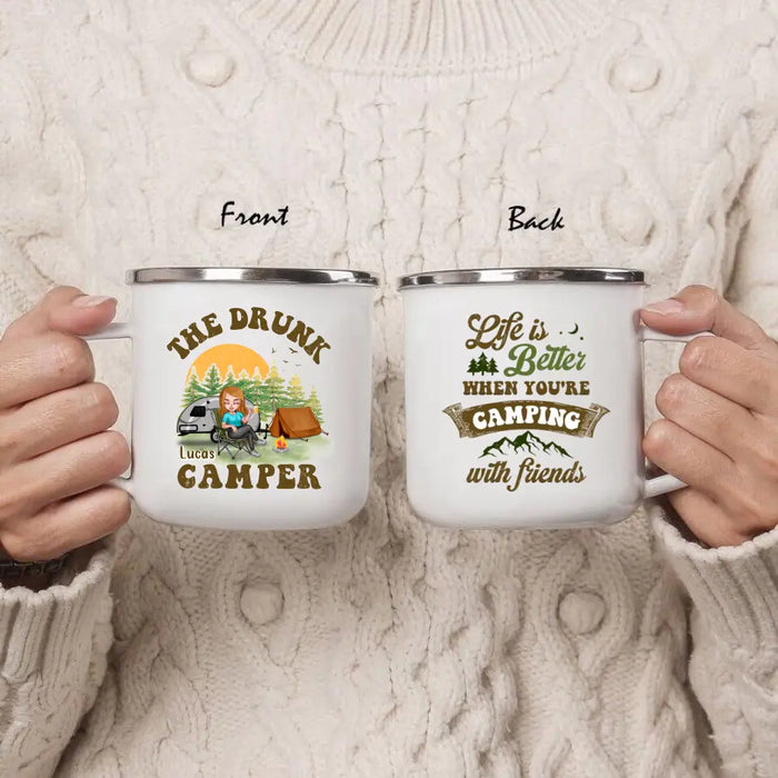 Personalized Camping Enamel - Gift Idea For Camping Loves/Friends- Life Is Better When You're Camping With Friends